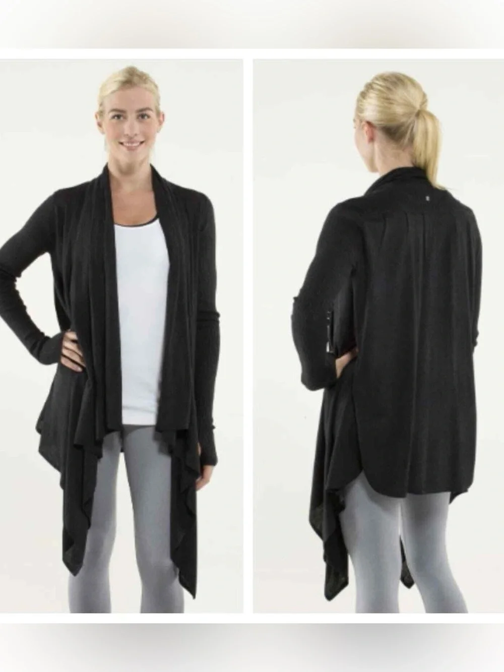 lululemon athletica black Open-Front Cardigan